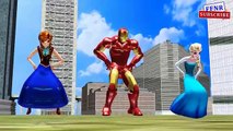 Frozen cartoon Finger family song | Ironman hulk Spiderman finger Family Nursery rhyme