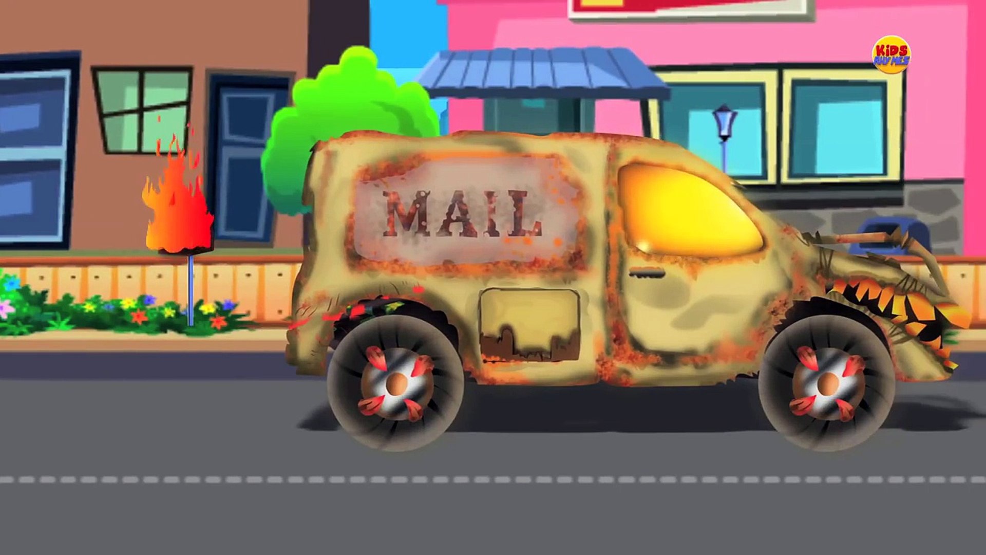 ⁣Дети зло для хороший Дети почта монстр страшно Улица грузовая машина грузовики транспортных средств 