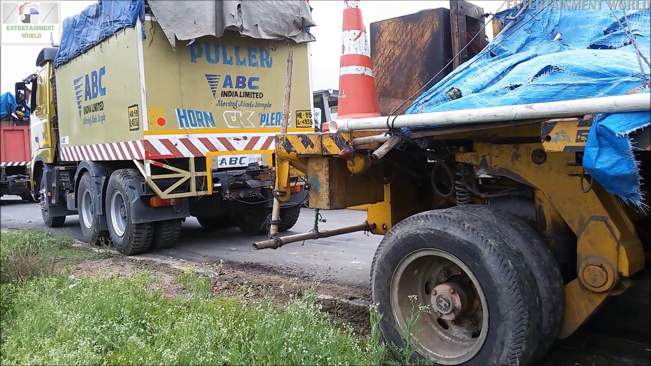 Volvo 440 and FM 12 Struggling With 116 Wheeler Truck.