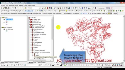 Chuyển đổi tọa độ phẳng từ WGS84 sang VN2000 (ArcGIS)