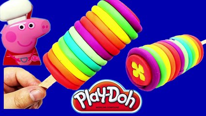 Пеппа свинья Дети Игрушки играть доч Создание Радуга мороженое играть тесто Дети