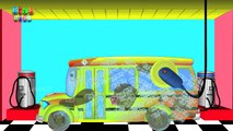 Learn Vehicles Colors for Kids - Fire Truck Police Car & Bus - Cars Transport for Children