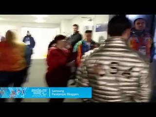 Keith Gabel: Just before we went out for medal ceremony  at  the Medals Plaza | Rosa Khutor