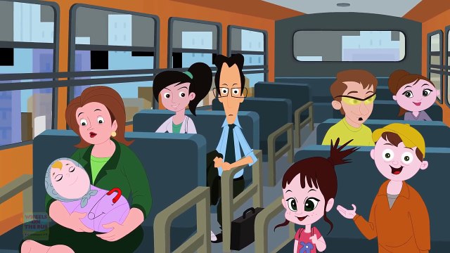The Wheels On The Bus Go Round and Round • Nursery Rhymes Song with Lyrics • Animated Kids