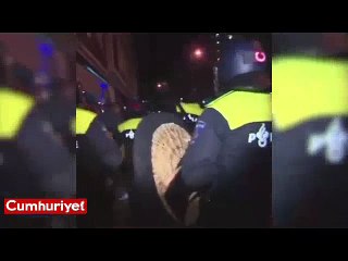Hollanda polisinin Türk yurttaşa köpekli müdahalesi kamerada