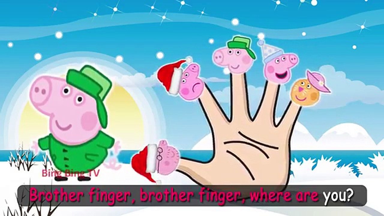 Peppa Pig Let it Snow Finger Family | BingBing TV - Nursery Rhymes For Children
