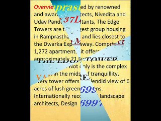 Ramprastha City The Edge Tower  Resale Hi Resale 2 BHK Only 60 Lac Sector 37D Gurgaon 8826997781