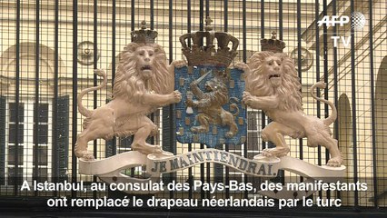 A Istanbul, manifestation devant le consulat des Pays-Bas