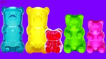 Mega Gummy bear Finger Family Nursery Rhymes Baby Balloon Song for Learning Colors with |T