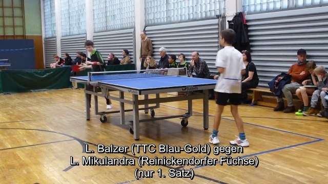 2. B-Schüler: L. Balzer gegen L. Mikulandra