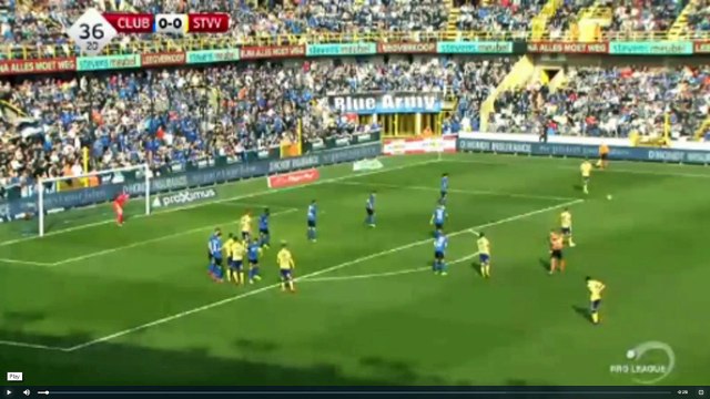 de Pette Goal - Club Brugge vs ST. Truiden 0-1 12.03.2017 (HD)