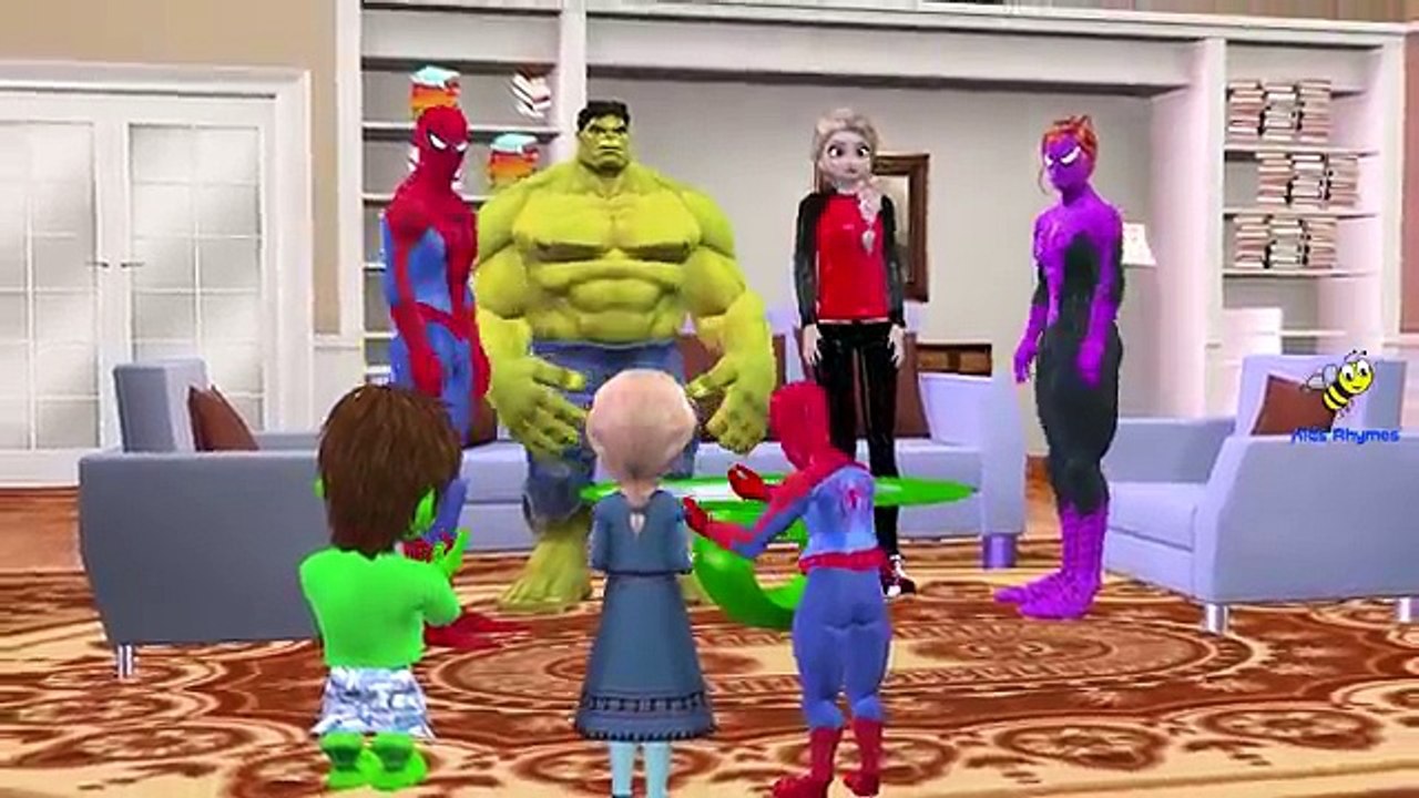 Frozen Elsa SpiderGirl Hulk Spiderman Vs Killer Clown Venom Joker Funny Animals Attacks Su