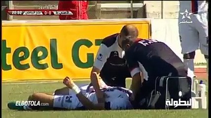 Joueur avaler sa langue dans le jeu Ahli Tripoli et FUS Rabat (le cas d'une crainte terrible équipes Aobeian)