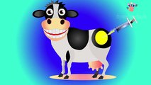 Little Baby Cow is Sick Doctor Syringe Injection Learn Colors for Kids | Colours For Children Rhymes