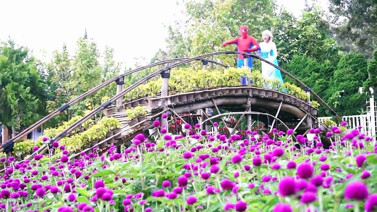 Spiderman, Frozen Elsa & Anna, Maleficent bikini bathing in the pool- Funny Superheroes in Real Life