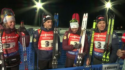 Download Video: Biathlon - CM : Fillon Maillet «Un beau match avec Peiffer»