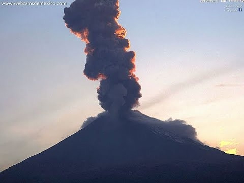 Mexico's Popocatepetl Volcano Spews Ash Over Puebla State