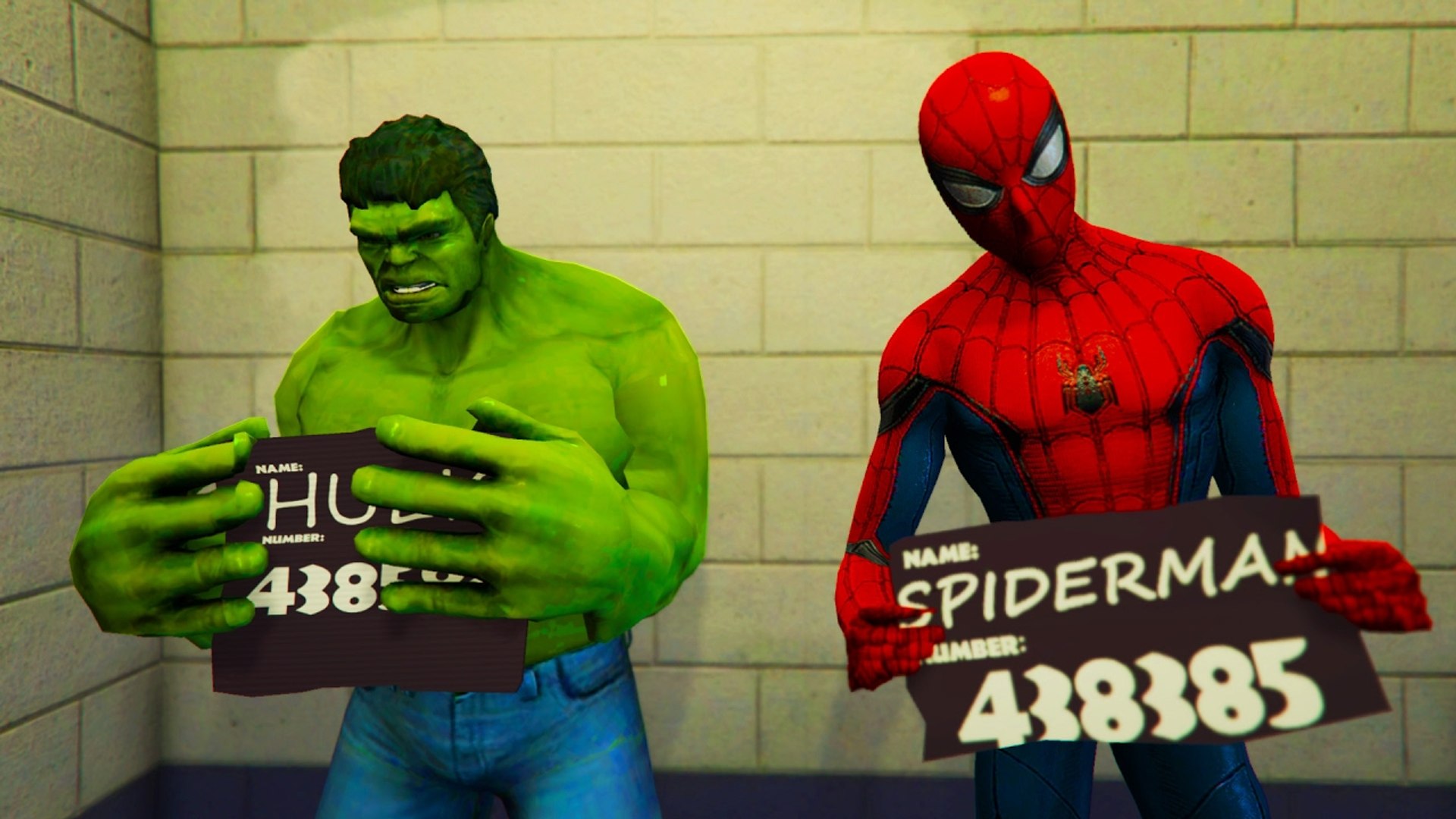 Hulk and Spiderman Go To Jail. Funny cartoon for Kids and Children 3D  Animated - video Dailymotion