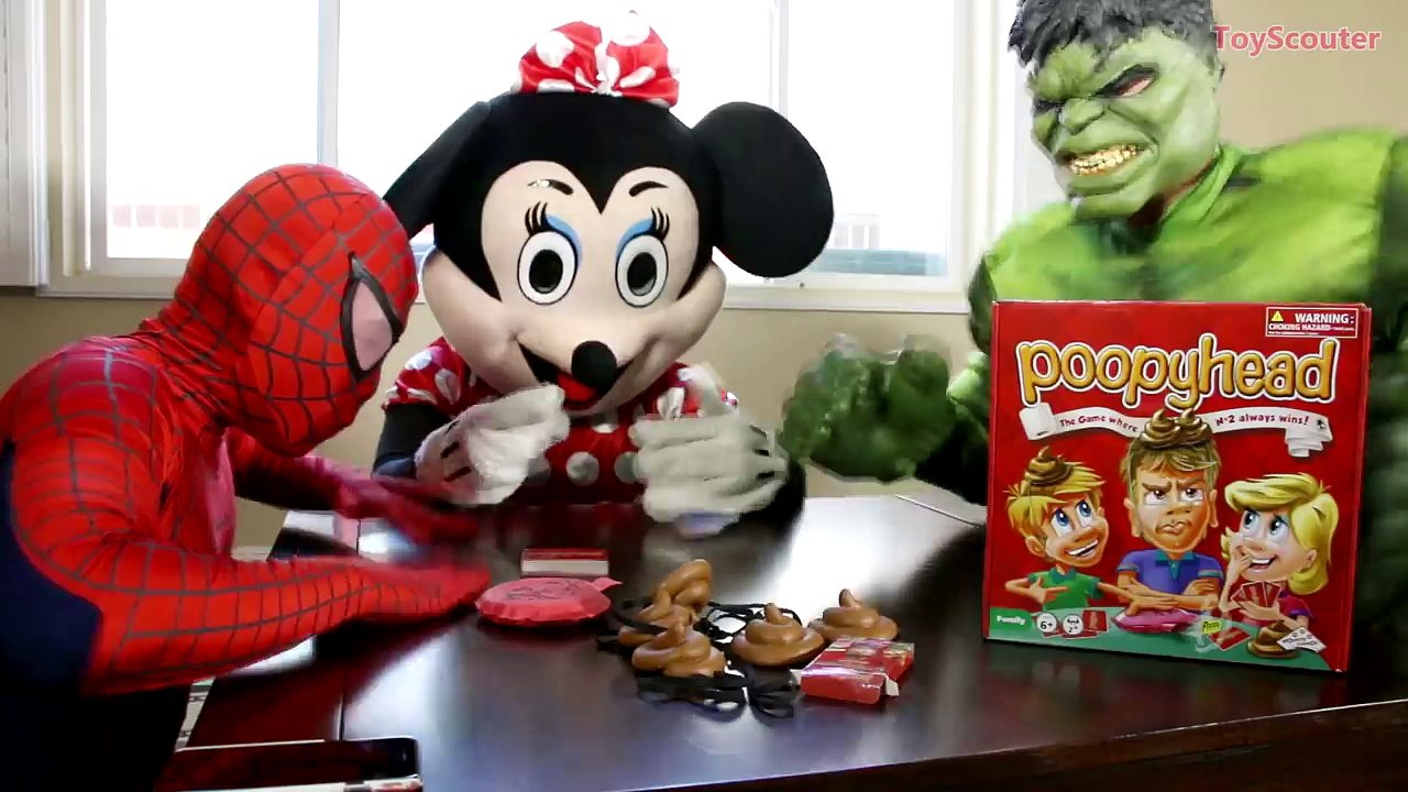 Minnie Mouse Goes to Jail vs Toilet Paper Gun & Joker w/ Spiderman & Poopyhead Game in Rea