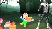 Spiderman Gives Crying Baby Mickey Mouse Toys and Candy!