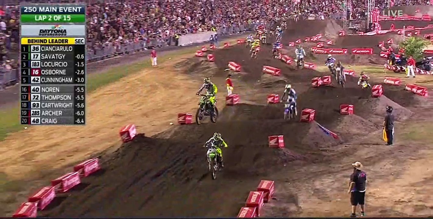 AMA Supercross 2017 Rd 10 Daytona Beach - 250 EAST Main Event HD 720p (Monster Energy SX, round 4 for 250 EAST, Florida)