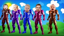 Little Babies Hulk Ironman Spiderman Superhero Finger Family Song - Nursery Rhymes - Dolph