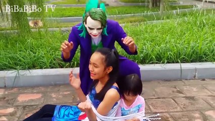 Frozen Elsa Baby Rescued by Spiderman escape crash Joker, Police Fun Superhero