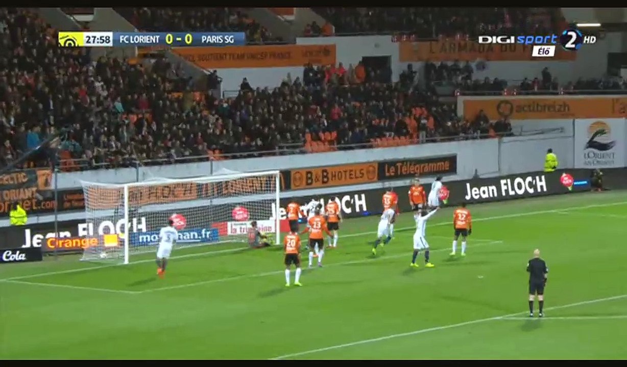 Edinson Cavani Goal HD - Lorient 0-1 PSG - 12.03.2017