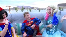 SpiderElsa arrested by police! harley Quinn becomes frozen Elsa loses her dress prank w/ S