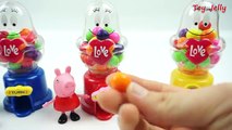 LEARN Colors with Gumballs Peppa pig Babapapa Gumball Machine kids videos for toddlers