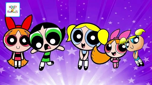 Finger Family Cartoons Songs For Children Spider Man Frozen Red Hulk power Puff Girls Kids Cartoons