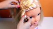 How to comb my Girl doll hair with hairbrush Hairstyle