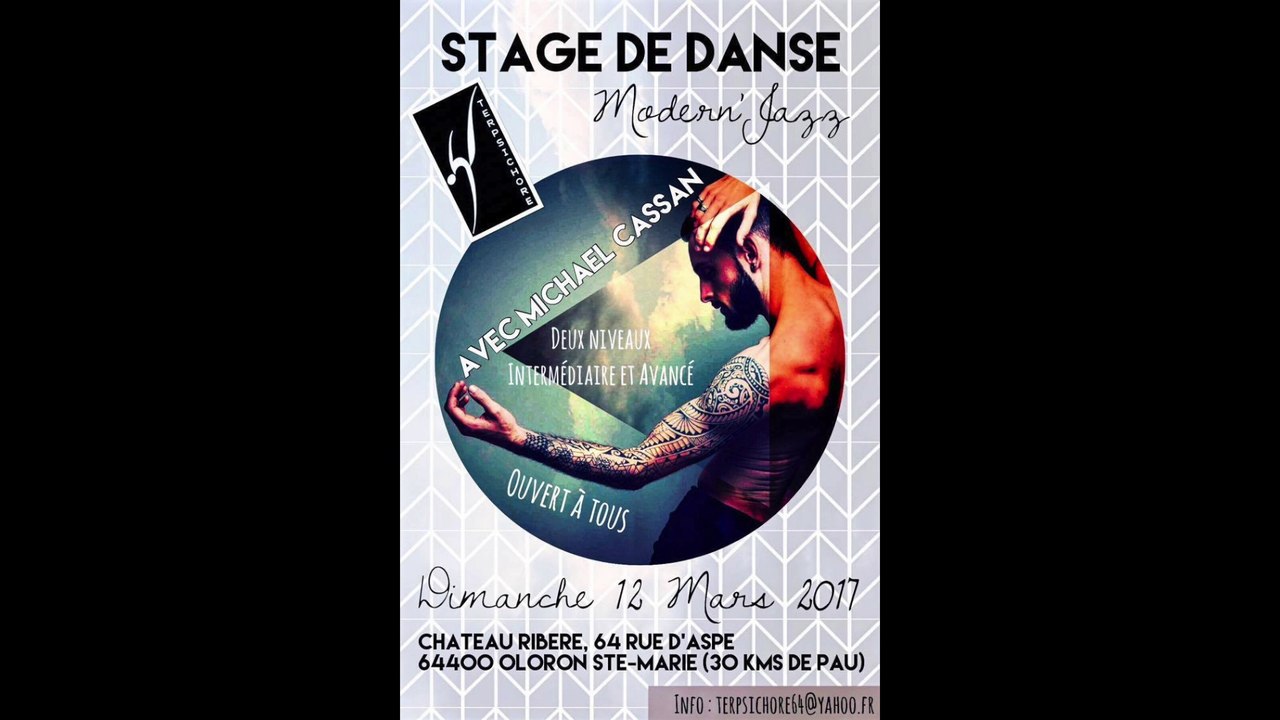 Stage de danse Moderne avec Michael Cassan, à Oloron (64) organisé par Terpsichore