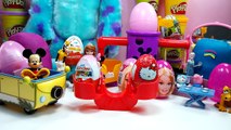kinder surprise eggs peppa pig doc mcstuffins play doh barbie tom and jerry mickey mouse