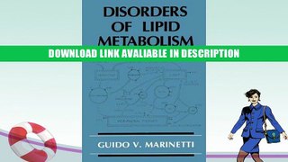 PDF [FREE] Download Disorders of Lipid Metabolism By G.V. Marinetti