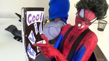 Spiderman vs Frozen Elsa - Nerdy Spiderman Meets Nerdy Elsa! w/ Joker & Batman - Funny Sup