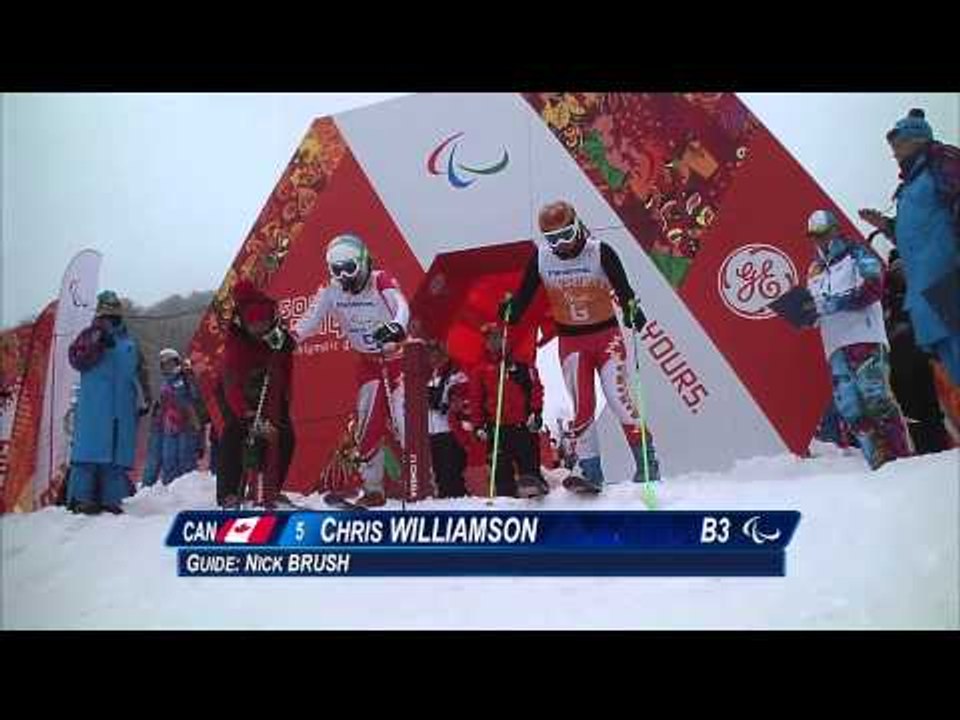Men's giant slalom visualy impaired (1st run) | Alpine skiing | Sochi 2014 Paralympic Winter Games