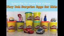 GIANT LIGHTNING MCQUEEN Surprise Egg Play Doh - Disney Pixar Cars Toys Minecraft Lego Thom