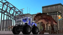 Dinosaurs Destroying Cars And Dinosaurs Vs Monster Trucks Cartoons Street Fights Epic Rap