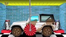 jeep del ejército | lavado de coches para los niños | los niños de dibujos animados de vehículos