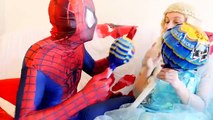 FROZEN ELSA TWIN BABIES Spiderman & Frozen Anna Funny Superhero movie in real life Frozen