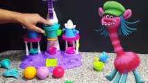 TROLLS PRINCESS POPPY STACKING CUPS NESTING TOYS SURPRISE - LEARN COLORS HUGE TROLLS POPPY