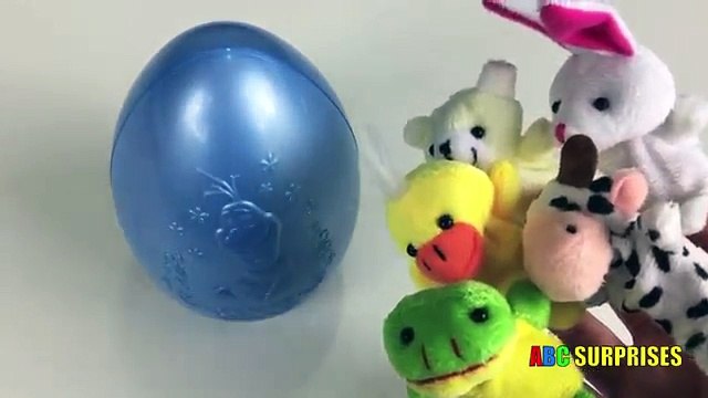 SURPRISE EGGS LEARN TO SPELL ANIMALS Finger Puppets Toys for Kids
