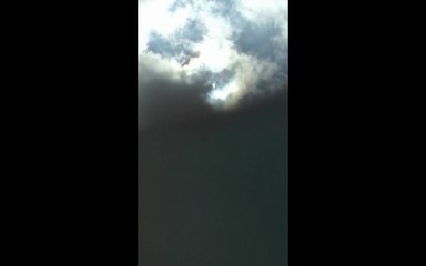 Nibiru blue planet moving across the blue sky