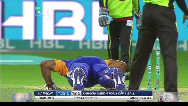 PSL 2017 Match 18- Karachi Kings vs Lahore Qalandars - Kieron Pollard Batting