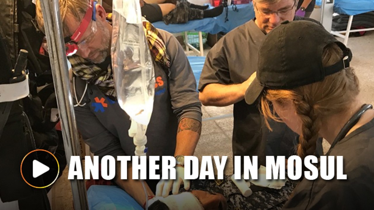 US volunteers aid Mosul's wounded in makeshift frontline clinic