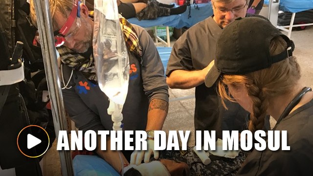 US volunteers aid Mosul's wounded in makeshift frontline clinic