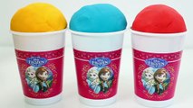 Play Doh Glitter Ice Cream Learn Colors Princess Disney Frozen Anna Elsa Belle Surprise Eg