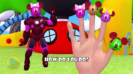 Iron Man Mickey Mouse Clubhouse Finger Family | 3D Animation From Binggo Channel