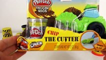 Play Doh Toy Construction Machine Vehicle Chip The Concrete Cement Cutter Playing Diggin Rigs